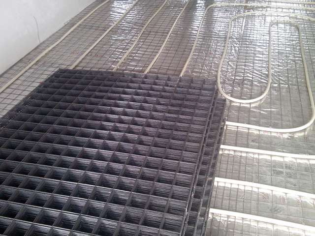 鋼絲網片應用于地暖施工工程